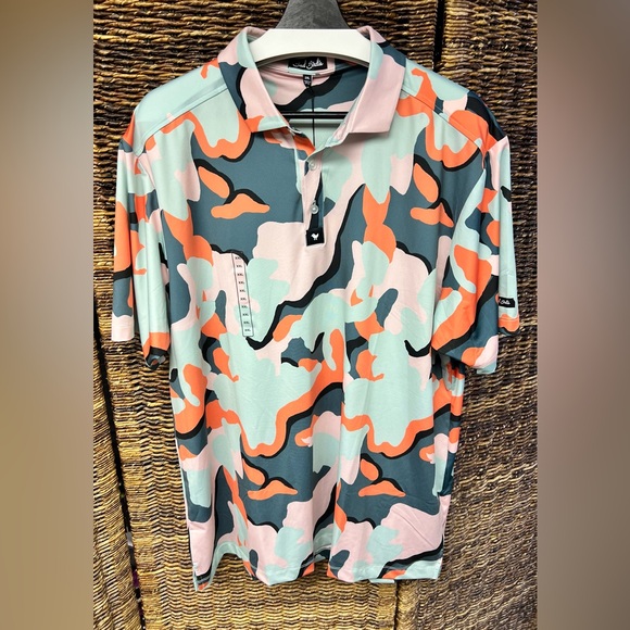 Bad Birdie Men's Camouflage Polo Shirt - Multicolor Size:2XL New‎ with tags